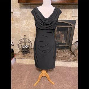 Lovely Black Cowl Neck Dress